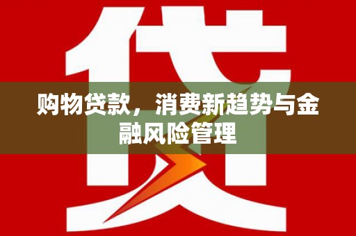 顺庆购物贷款，消费新趋势与金融风险管理