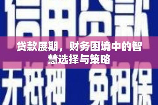 顺庆贷款展期，财务困境中的智慧选择与策略