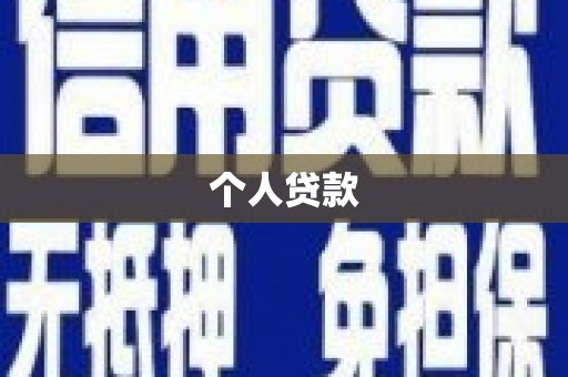 顺庆个人贷款