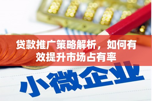 顺庆贷款推广策略解析，如何有效提升市场占有率