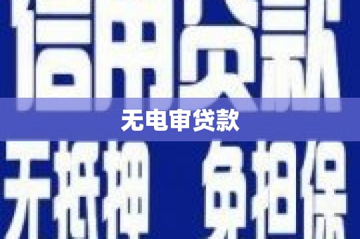 顺庆无电审贷款