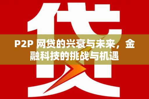 顺庆P2P 网贷的兴衰与未来，金融科技的挑战与机遇