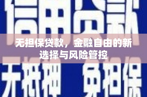 顺庆无担保贷款，金融自由的新选择与风险管控
