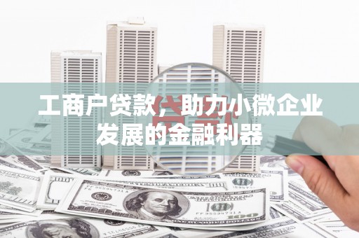 顺庆工商户贷款，助力小微企业发展的金融利器