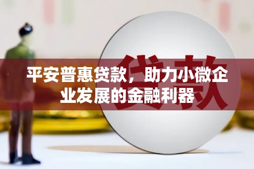 顺庆平安普惠贷款，助力小微企业发展的金融利器