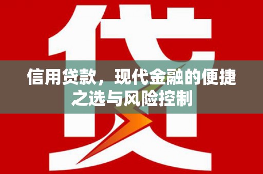 顺庆信用贷款，现代金融的便捷之选与风险控制
