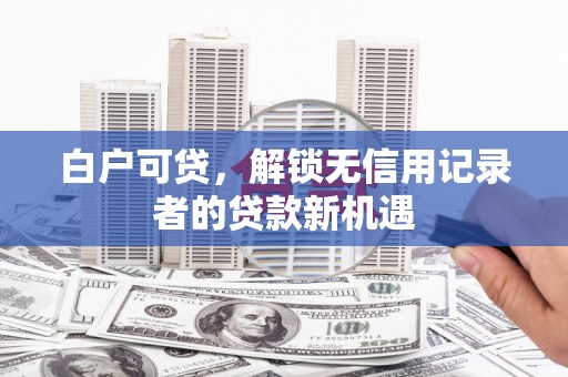 顺庆白户可贷，解锁无信用记录者的贷款新机遇
