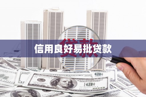 顺庆信用良好易批贷款