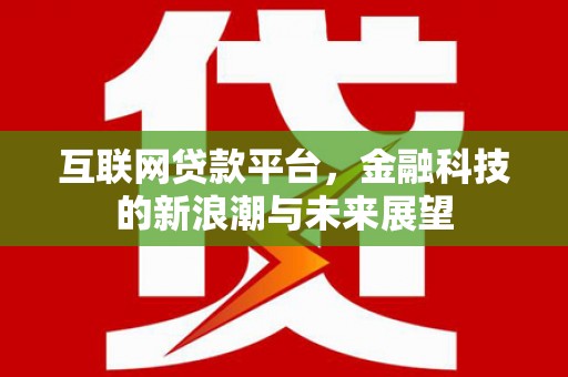 顺庆互联网贷款平台，金融科技的新浪潮与未来展望