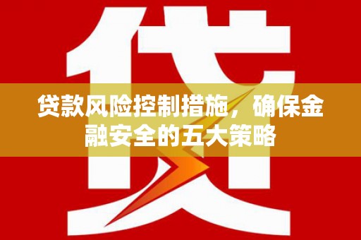 顺庆贷款风险控制措施，确保金融安全的五大策略