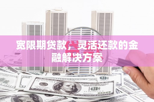 顺庆宽限期贷款，灵活还款的金融解决方案
