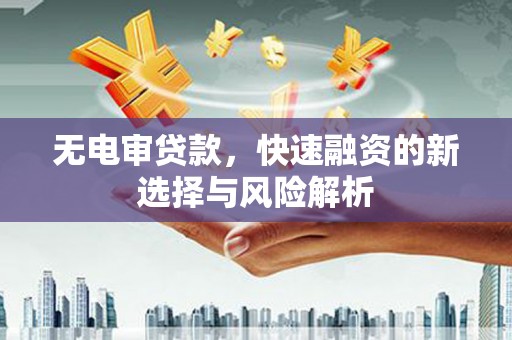顺庆无电审贷款，快速融资的新选择与风险解析
