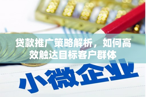 顺庆贷款推广策略解析，如何高效触达目标客户群体