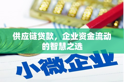 顺庆供应链贷款，企业资金流动的智慧之选