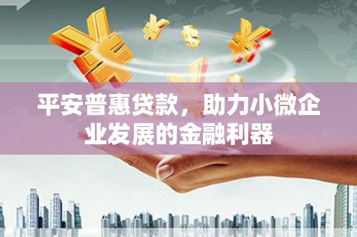 顺庆平安普惠贷款，助力小微企业发展的金融利器