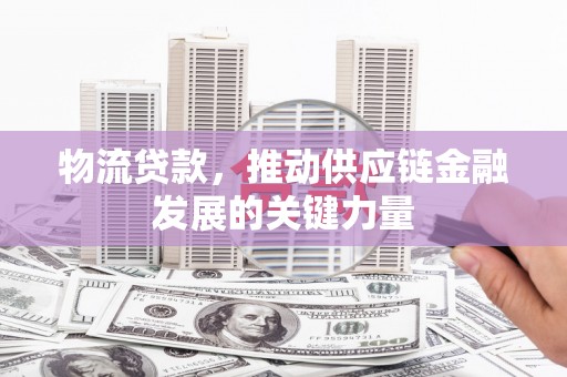 顺庆物流贷款，推动供应链金融发展的关键力量