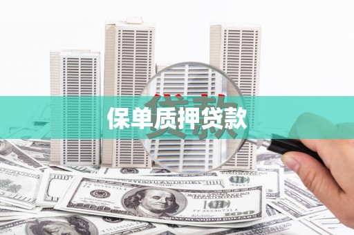 顺庆保单质押贷款
