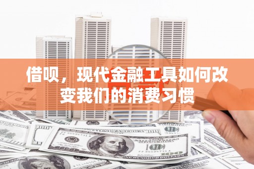 顺庆借呗，现代金融工具如何改变我们的消费习惯