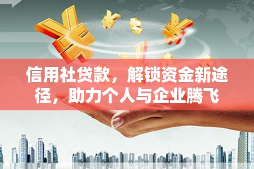 顺庆信用社贷款，解锁资金新途径，助力个人与企业腾飞