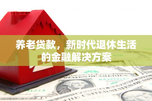 顺庆养老贷款，新时代退休生活的金融解决方案