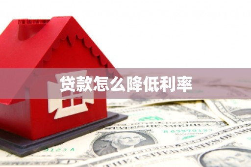 顺庆贷款怎么降低利率
