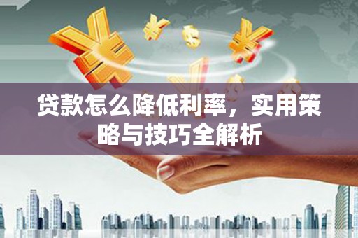 顺庆贷款怎么降低利率，实用策略与技巧全解析
