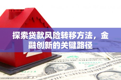 顺庆探索贷款风险转移方法，金融创新的关键路径