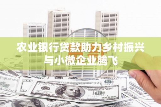 顺庆农业银行贷款助力乡村振兴与小微企业腾飞