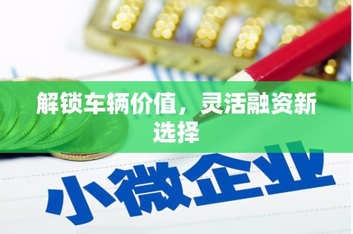 顺庆解锁车辆价值，灵活融资新选择