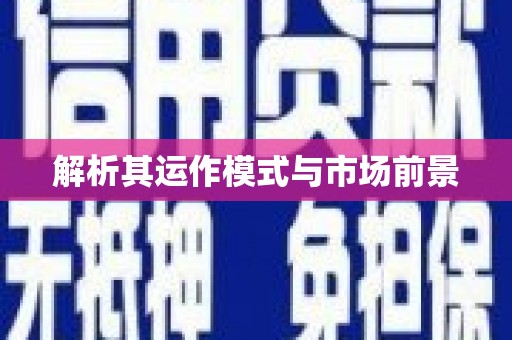 顺庆解析其运作模式与市场前景